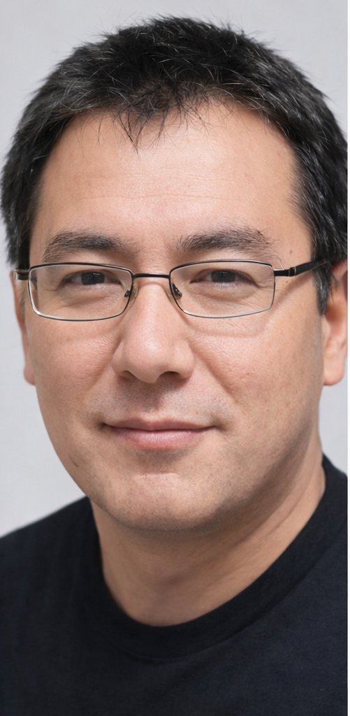 John Kim Austin, head-and-shoulders portrait in a black crew-neck shirt against a plain light gray background
